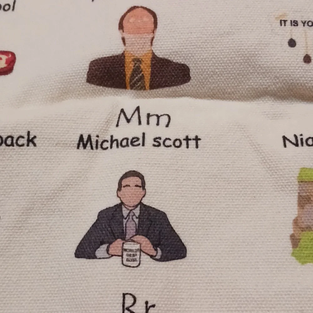 The "Office Alphabet" Canvas Tote Bag - Picture 4 of 6